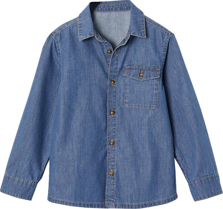 Vertbaudet Jungen-Hemd aus Light-Denim
