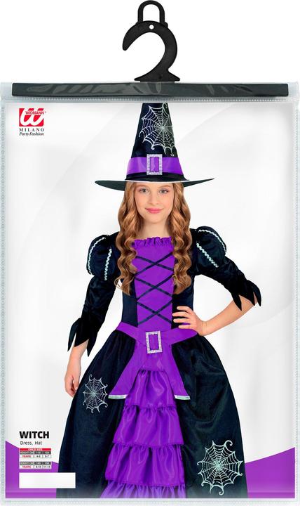 Image du produit Widmann Costume de sorcière pour enfants en noir - violet (158)