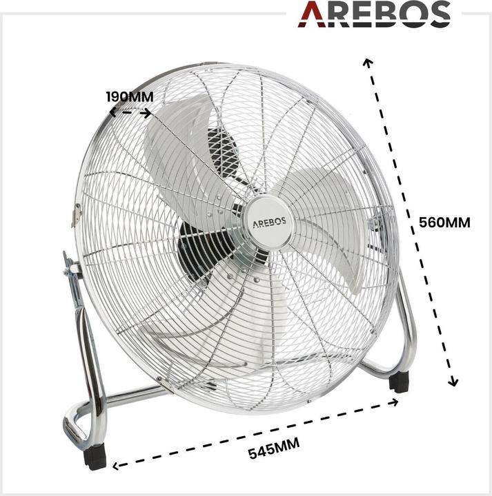 Immagine prodotto Arebos Bodenventilator (65 dB)