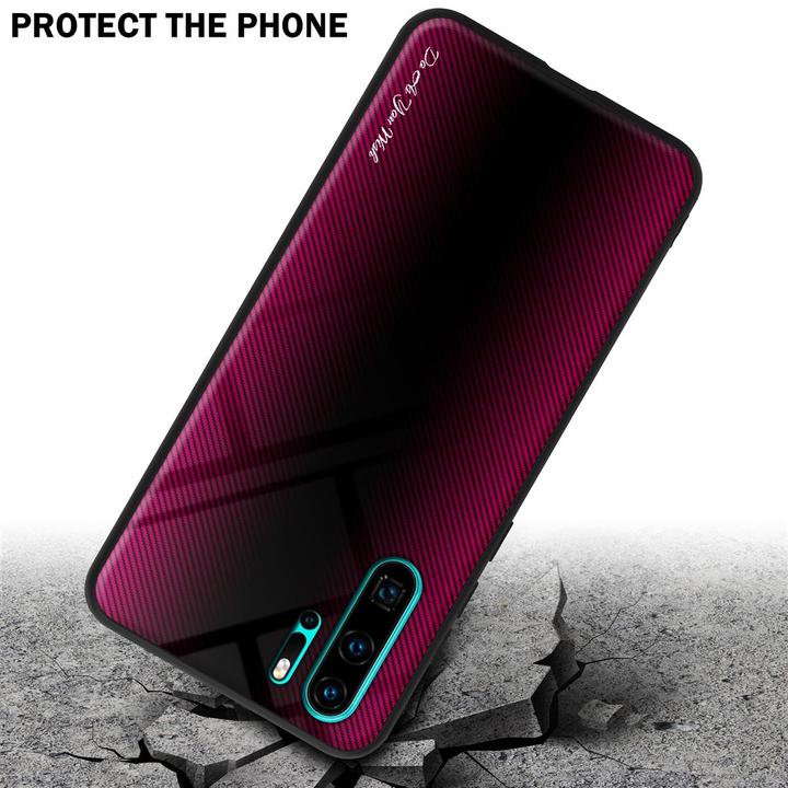 Image du produit Cadorabo TPU Couverture en verre rayé (Huawei P30 Pro)