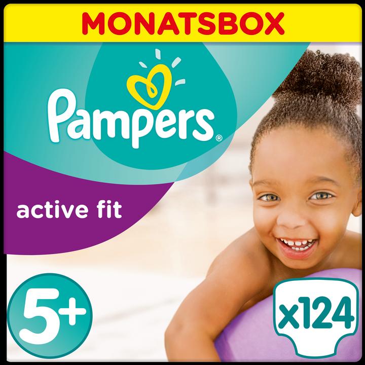 Produktbild Pampers Active Fit (Gr. 5+, Monatsbox, 124 Stück)