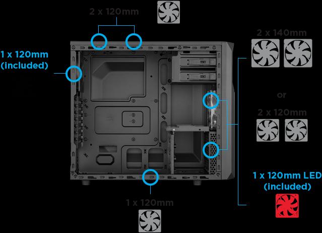 Produktbild Corsair Carbide SPEC-02 (ATX, mATX, Mini-ITX)