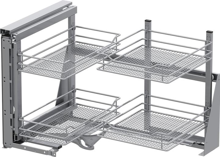 Actual product image Vauth-Sagel VS COR Fold corner cupboard pull-out set Saphir KB 900 mm left silver (1 pcs.)