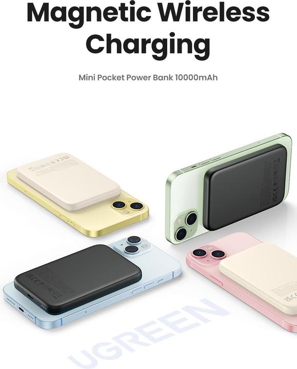 Immagine prodotto Ugreen Mini powerbank wireless con MagSafe (10000 mAh, 20 W, 37 Wh)