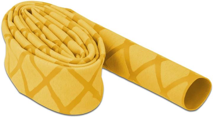 Delock Schrumpfschlauch X-Muster rutschfest 1 m x 15 mm gelb (1 x)