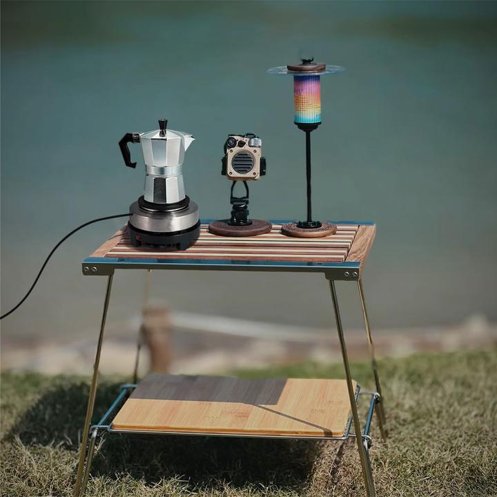Produktbild Casativo Kompakte elektrische Mini-Einzelkochplatte mit Espresso-Kocher, 500 Watt