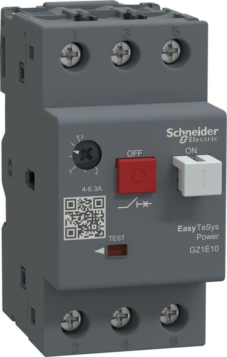 Immagine prodotto Schneider Interruttore motore 3P 2,2kW 4-6,3A GZ1E10