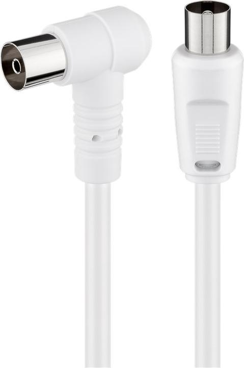 Produktbild Goobay Gewinkeltes Antennenkabel 80 dB, 2x geschirmt (80 dB, Antennenkabel)