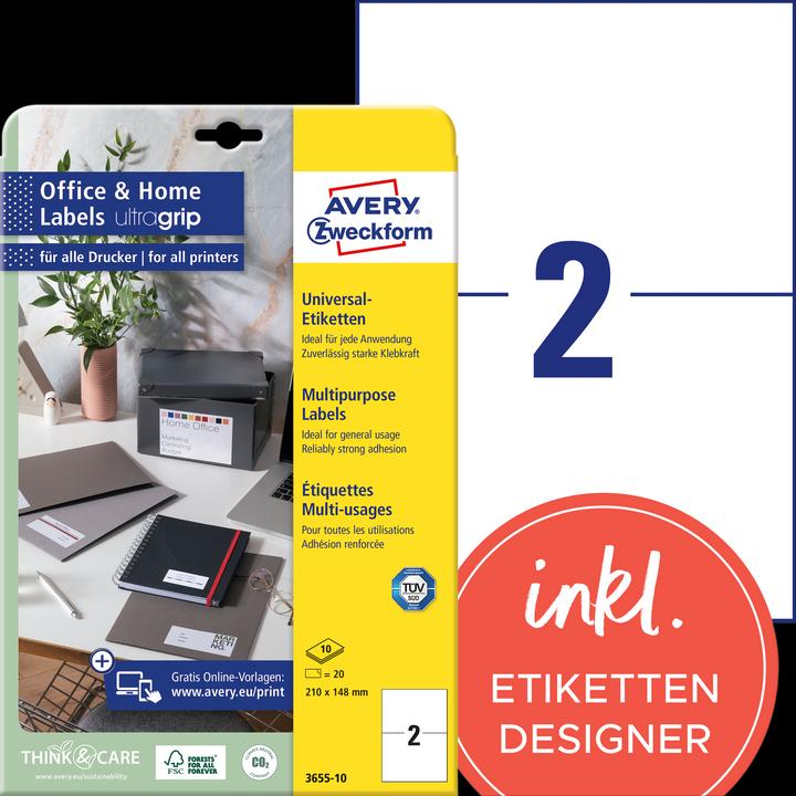Image du produit Avery Étiquettes, bureau à domicile, petit paquet