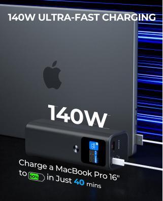 Produktbild Aukey Sprint X (27600 mAh, 140 W, 99.36 Wh)
