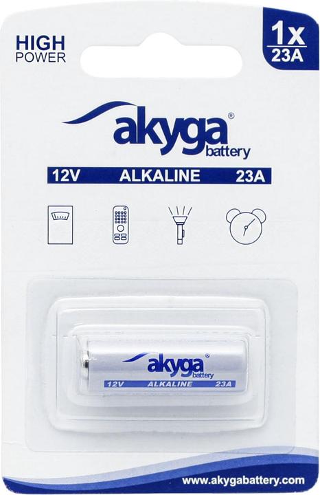 Actual product image Akyga 23A Spezial-Batterie 23 A Zink-Kohle 12 V 48 mAh 1 St. (1 pcs., A23, 48 mAh)