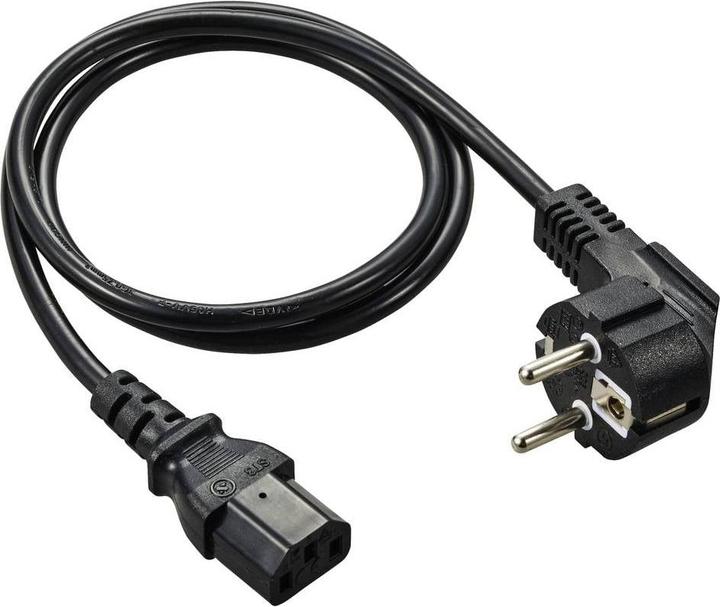 Immagine prodotto Renkforce Cavo di collegamento IEC (1x spina angolare con contatto di terra - 1x connettore IEC (0.75 m)