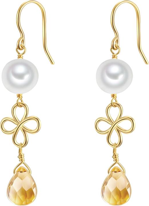 Produktbild Valero Pearls Damen Sterling Silber Glas Süsswasser-Zuchtperle gelbgold - 28643 (Sterling Silber)