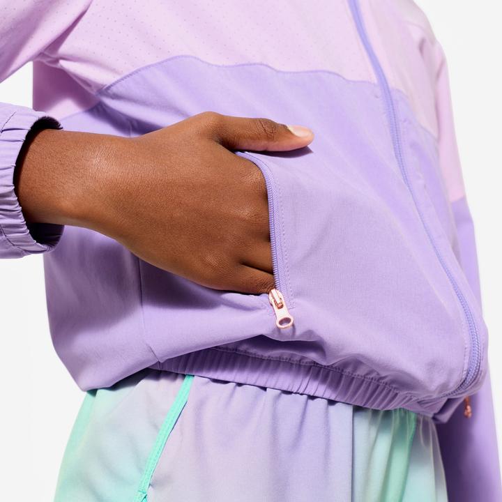 Actual product image Domyos Trainingsjacke Kinder leicht atmungsaktiv - lila (12, 13, 14)