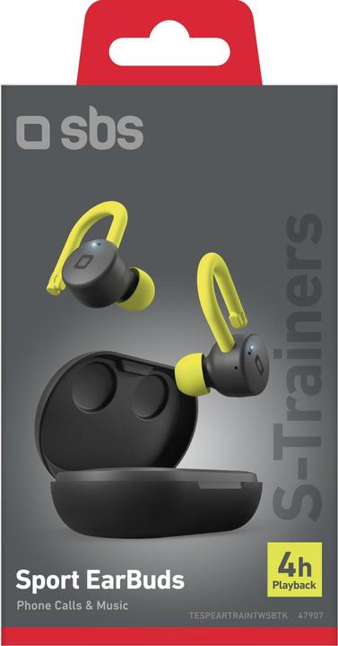 Actual product image SBS IPX5 sports TWS earphones with ear bands, touch controls and charging base (Wireless)