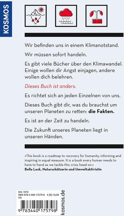 Immagine prodotto Kosmos Erste Hilfe für die Erde (Tedesco, Mark Maslin, 2022)