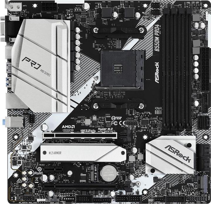 Image du produit AsRock B550M Pro4 (AM4, AMD B550, mATX)