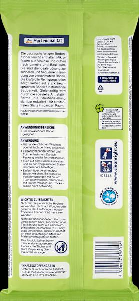 Valeurs nutritives et ingrédients dm Denkmit Chiffons de sol