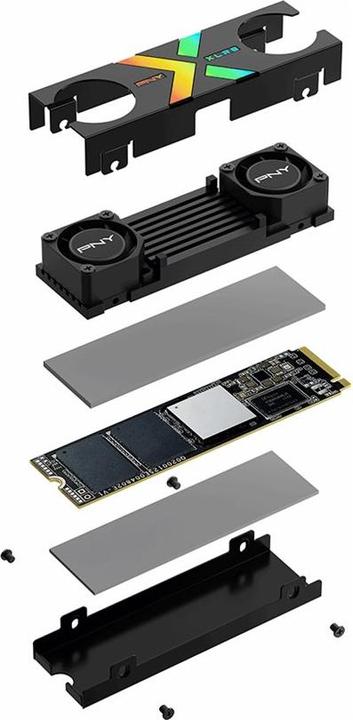 Immagine prodotto PNY CS3150 XLR8 Gaming Epic-X 1TB SSD M.2 GEN5 NVMe RGB Heatsink (1000 GB, M.2 2280)