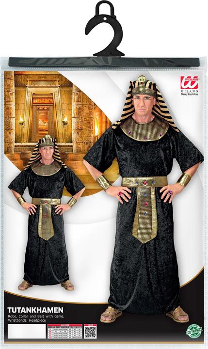 Image du produit Widmann Antikes Pharao Kostüm Tutanchamun mit Tunika, Kragen & Gürtel, Armbänder, Kopfbedeckung (XL)