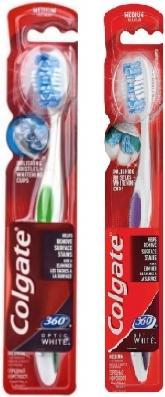Produktbild Colgate 360 ​​optische weisse Zahnbürste, mittel, 1 Stück (Mittel, 1 x)