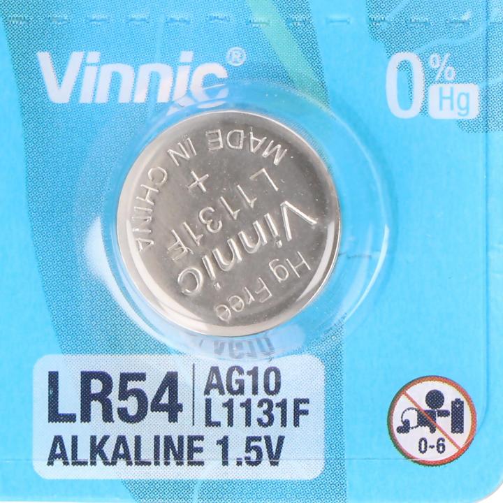 Actual product image Vinnic IEC LR54 (10 pcs., AG10, 83 mAh)