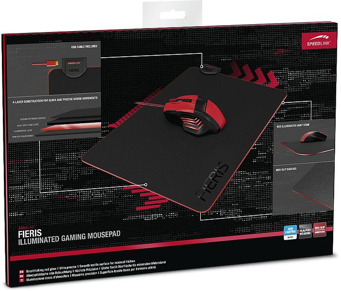 Actual product image Speedlink FIERIS Illuminated Gaming Mousepad (M)