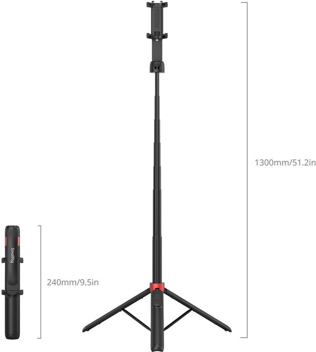 Actual product image SmallRig Portable Selfie Stick Tripod ST-25 Black 4729