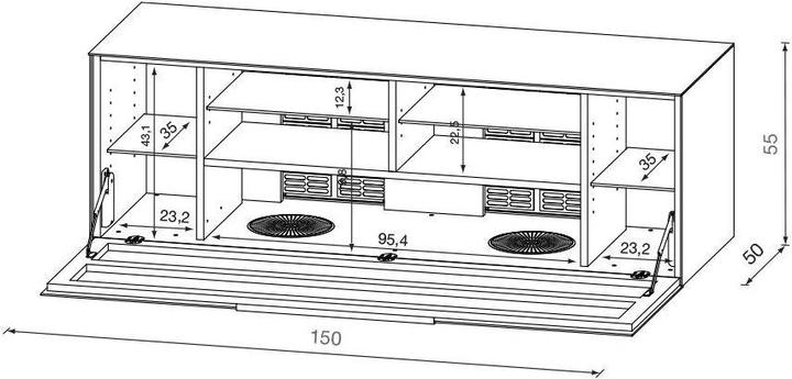 Actual product image Munari Mu-Bg451anm (150 x 50 x 55 cm)