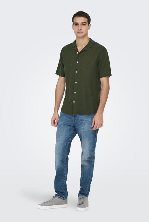 Only & Sons Onscaiden Life Ss Solid Resort Linennoos
