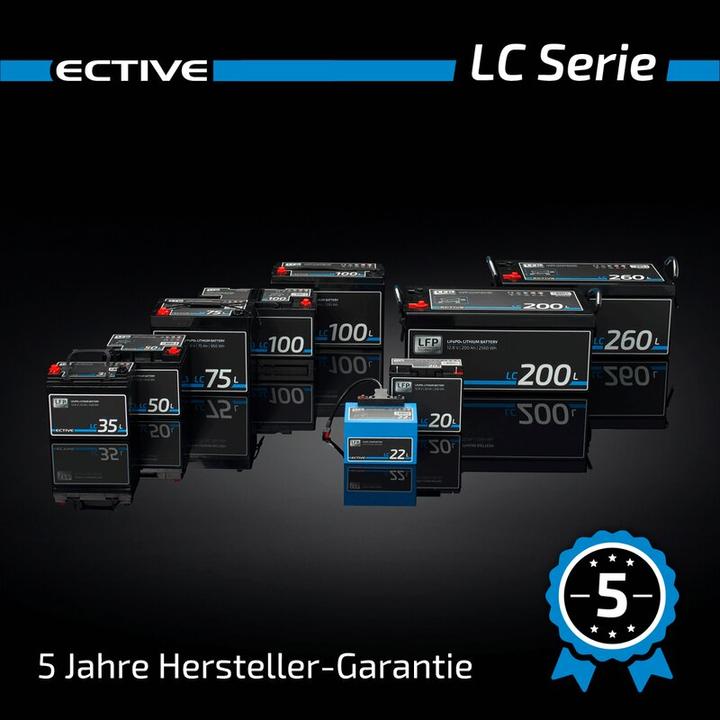 Image du produit Ective LC 200L 12V LiFePO4 Pile d'alimentation au lithium 200 Ah (12 V, 200 Ah)