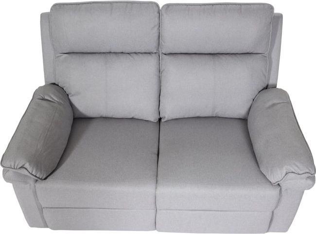 Image du produit Mendler Fauteuil cinéma 2 places HWC-L94, fonction couchage Nosag suspension tissu/textile - gris clair