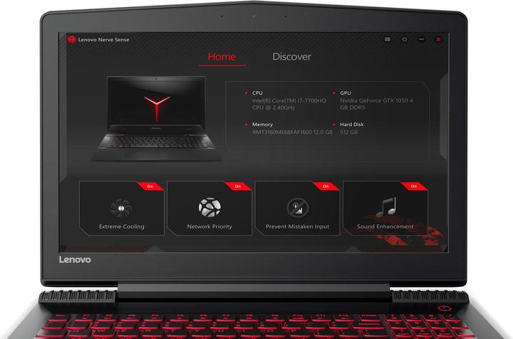 Actual product image Lenovo Legion Y520-15 (15.60", Intel Core i7-7700HQ, 8 GB, 128 GB, CH)