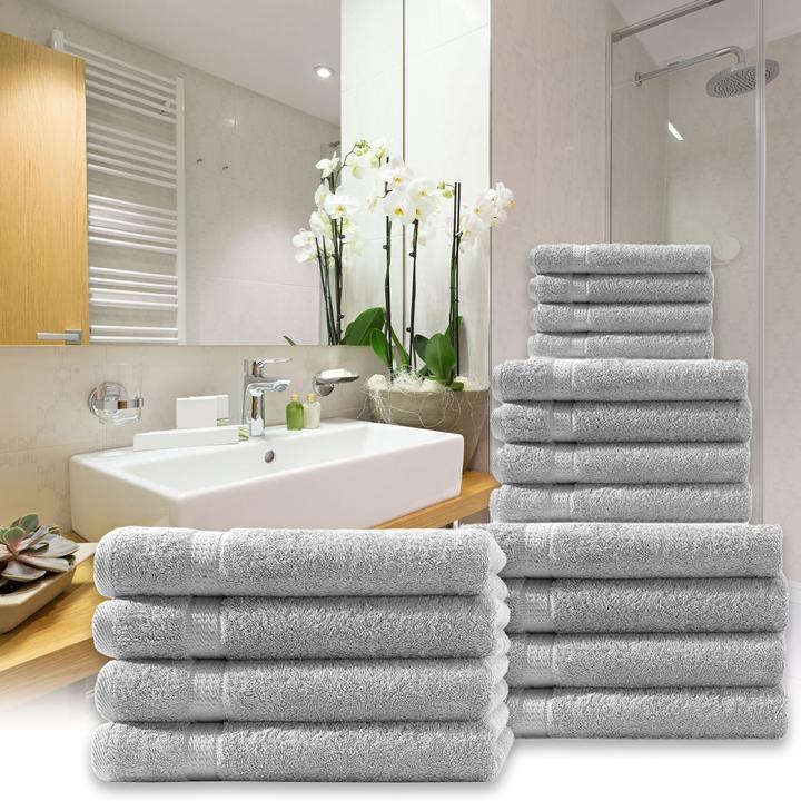 Immagine prodotto Casativo Set di asciugamani 12 pezzi, 4 asciugamani per ospiti, mani e bagno ciascuno (100 x 50 cm, 50 x 30 cm, 150 x 100 cm)