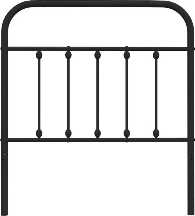 Produktbild VidaXL Kopfteil Metall Schwarz 80 cm, Farbe: Schwarz, Material (85 x 3 x 100 cm)