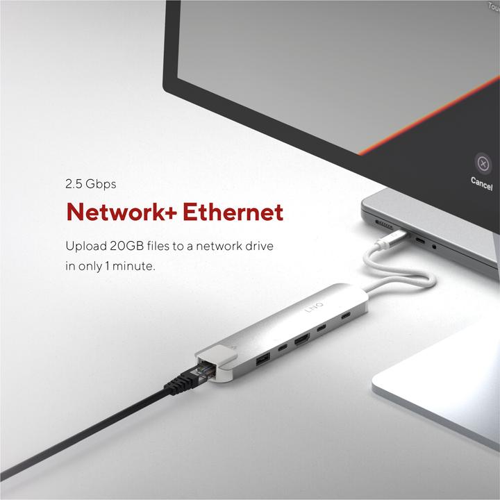 Actual product image LINQ Connects 6in1 PRO USB-C Multiport Hub 140W (USB-C, 6 Ports)