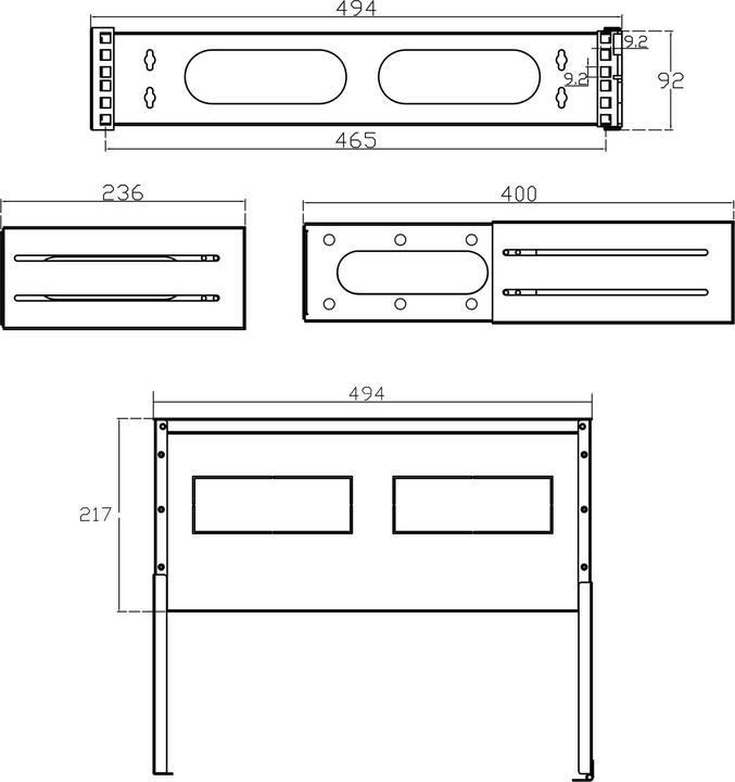 Immagine prodotto InLine Rack da 19" per il montaggio a parete (Rack da 19 pollici)
