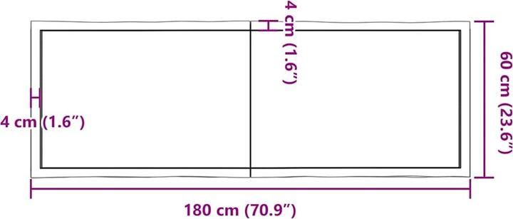 Actual product image VidaXL Aneta (180 x 6 x 60 cm)