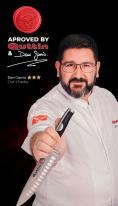 Actual product image Quttin 20cm chef knife with moare alveoli