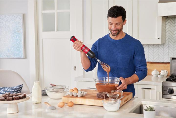 Image du produit Black & Decker Mixeur plongeant Kitchen Wand Rouge, 2 pièces