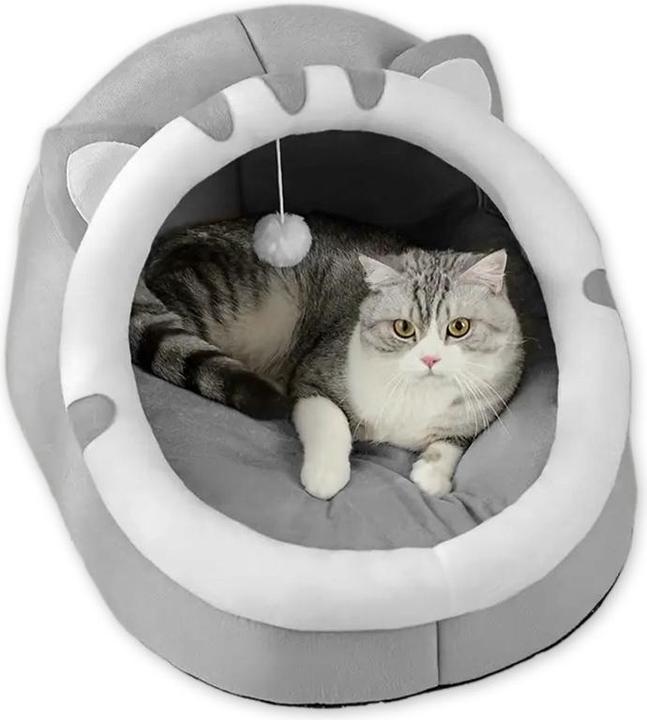 Immagine prodotto Out of the blue Flauschiges Katzenbett, Katzenhaus mit hängenden Spielball (Gatto)