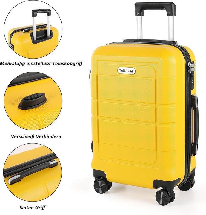 Tan.Tomi Hartschalen-Koffer Set (95 l, L (90 - 115l))