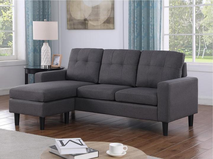 Actual product image HTI-Living Polstercouch mit variabler Ottomane Reva Grau (Corner sofa)
