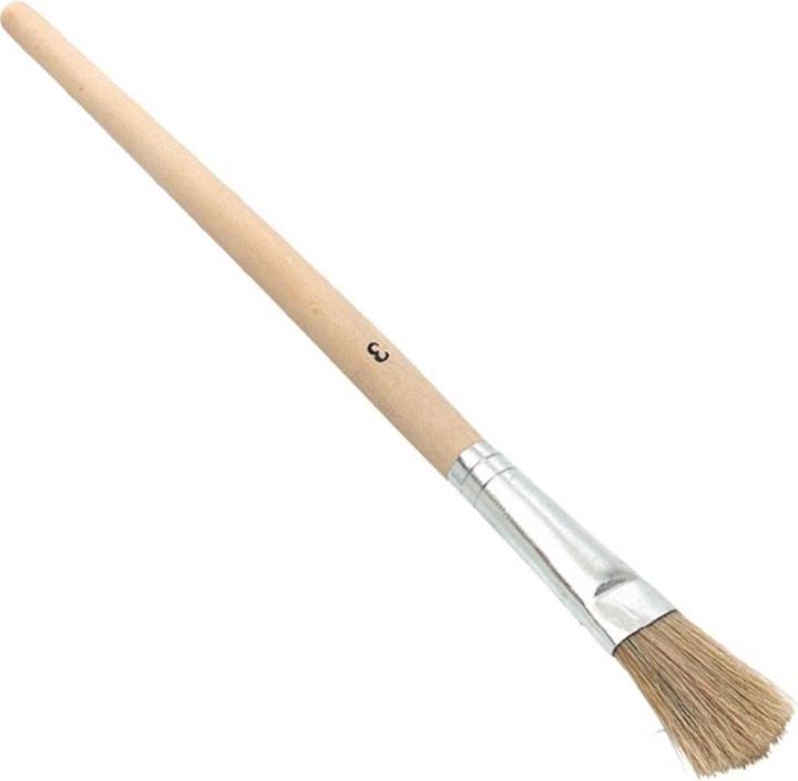 Produktbild HP Autozubehör Emaillepinsel Länge 200 mm Breite 15 mm Höhe 5 mm Grösse 2 leichte Borsten Weissblech roh Holz (15 mm)