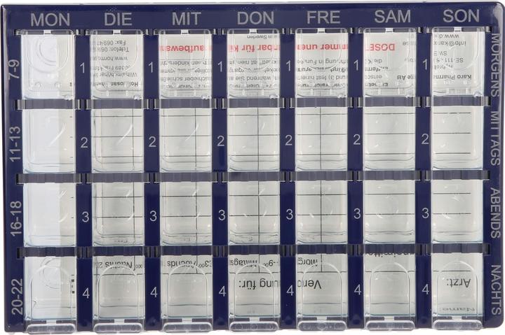 Dosett S Arzneikassette mit Verordnungskarte blau, 1 St. Dosette