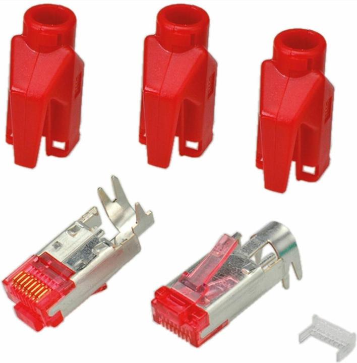 Produktbild EFB Elektronik Hersteller: HIROSE RJ45-Hirose Stecker STP, TM21 rot, 50 Stück, 3 Elemente, Cat. 6 Channel Class... (S/UTP, CAT6)