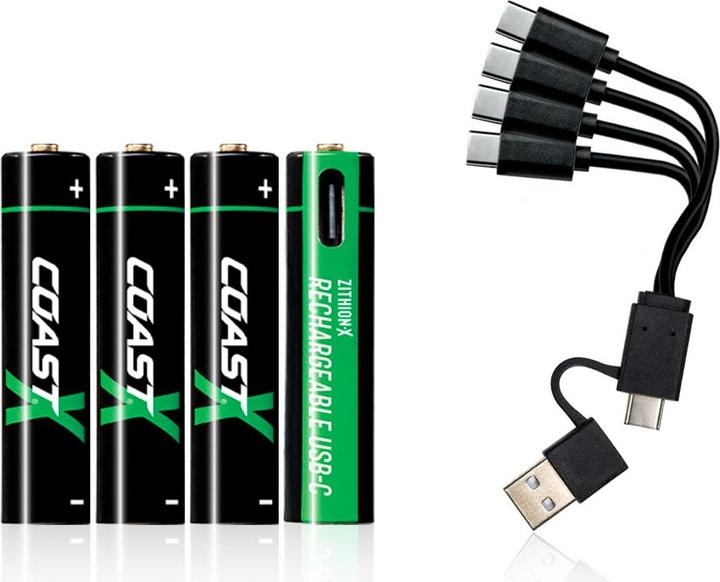 Coast Zithion-XAAA USB-C (4 pcs., AAA, 750 mAh)