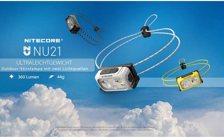 Image du produit Nitecore NU21 Hoofdlamp Geel (360 lm)