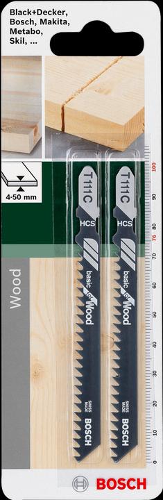 Image du produit Bosch Zubehör Lame de scie sauteuse HCS, T 111 C Basic for Wood