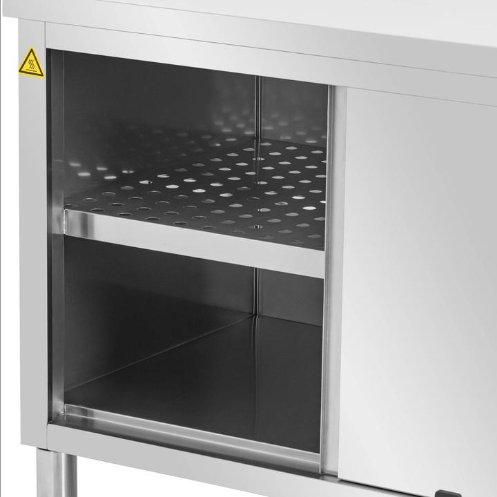 Produktbild Royal Catering Wärmeschrank 180 x 70 x 85 cm Tellerwärmer 80 °C Edelstahl (304) Warmhalteschrank